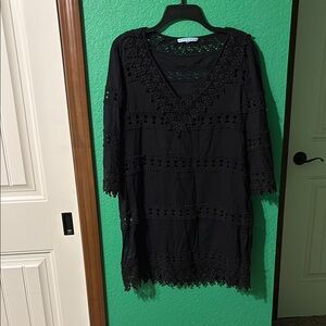 ANTONIO MELANI Black V-Neck Mini Dress